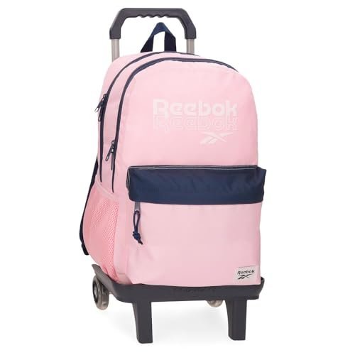 Reebok Sidney Plecak Szkolny z Laptopem 15,6 cala Różowy 31x44x15 cm Poliester by Joumma Bags, Różowy kolor, Talla única, plecak szkolny na kółkach
