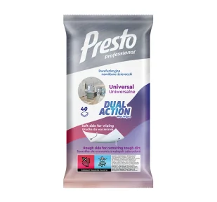 Presto uniwersalne Dual Action 40 szt. - Ściereczki, gąbki, czyściki - miniaturka - grafika 1
