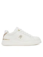 Buty dla dziewczynek - Tommy Hilfiger Sneakersy Low Cut Lace-Up T3A9-33985-1355 D Biały - miniaturka - grafika 1