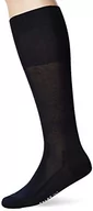 Skarpetki męskie - FALKE Mężczyźni Podkolanówki No. 9 M KH Czysta Bawełna Fil d'Ecosse długie jednokolorowe 1 Para, Niebieski (Dark Navy 6370), 47-48 - miniaturka - grafika 1