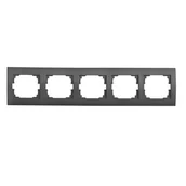 Klawisze i ramki - KANLUX Ramka pięciokrotna pozioma LOGI 02-1500-041 gr 25298 - miniaturka - grafika 1