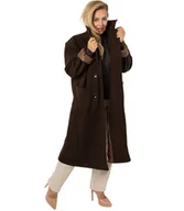 Płaszcze damskie - Damski długi luźny płaszcz oversizowy CINDY - miniaturka - grafika 1