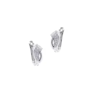 Biżuteria dla dzieci - Srebrne kolczyki 925 Wstęgi cyrkonie - miniaturka - grafika 1