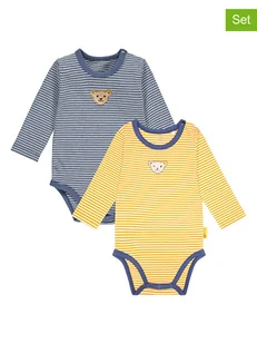 Steiff Body (2 szt.) w kolorze żółtym i granatowym - Body dla niemowląt - miniaturka - grafika 1