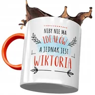 Kubki - Kubek Pomarańczowy Dla Wiktorii Koleżanki Prezent z Nadrukiem ze Zdjęciem + Opakowanie na prezent (wzór 02) - miniaturka - grafika 1