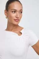 Bluzki damskie - Marella bluzka kolor biały z aplikacją - miniaturka - grafika 1