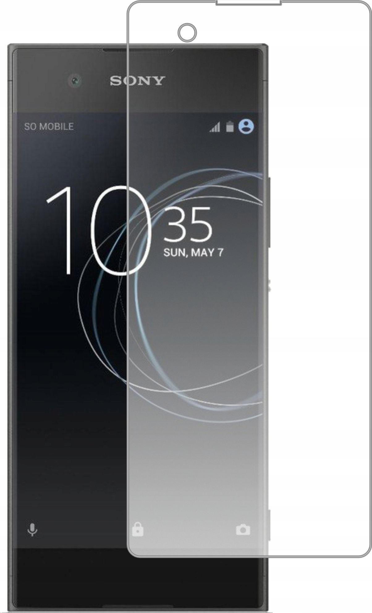 etumi Szkło Hartowane 9H Do Sony Xperia Xa1 Szybka Szkiełko Ochronne Na Ekran Twarde Płaskie Przód / Ochrona Matrycy Telefonu Glas0291