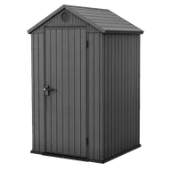Altany ogrodowe - KETER DOMEK NARZĘDZIOWY/OGRODOWY DARWIN 4x4 SZARY 118 x 116,7 x 205 cm - miniaturka - grafika 1