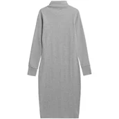 Sukienki - 4F Sukienka dzianinowa H4Z21-SUDD013 Szary Slim Fit - miniaturka - grafika 1