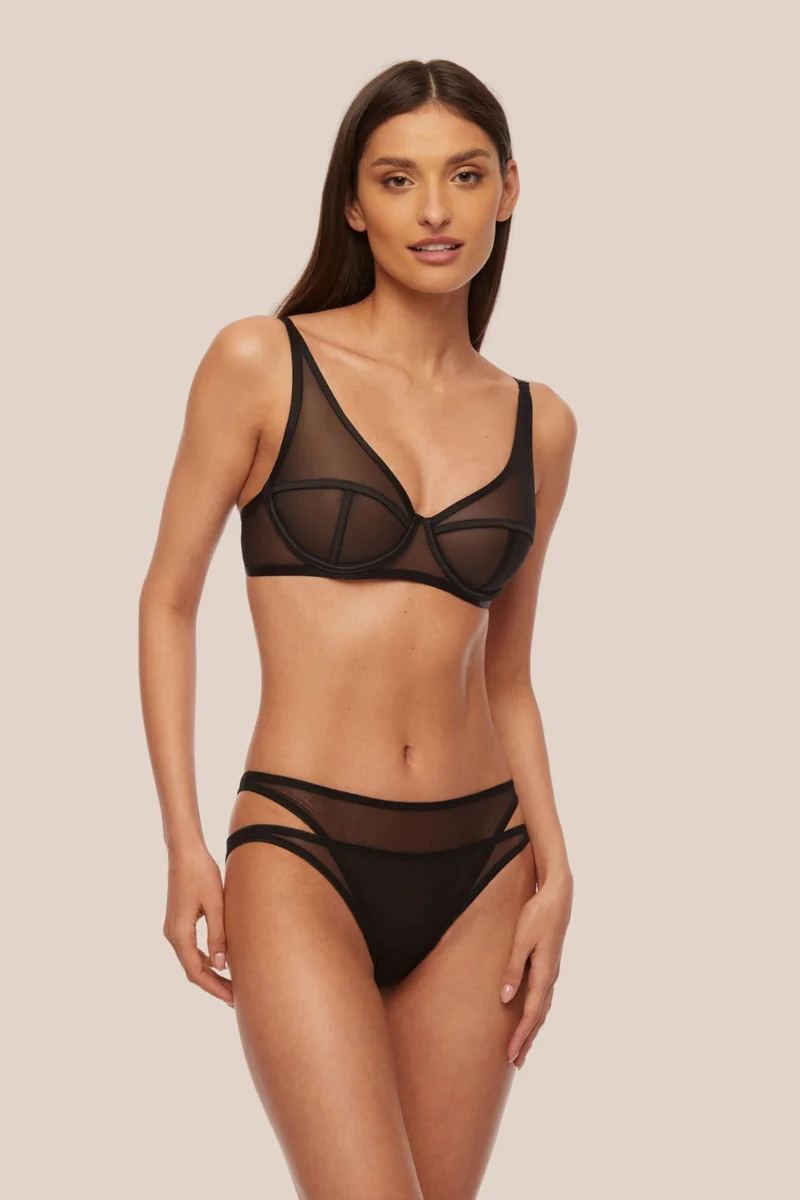 Biustonosz Miękki Mist Contour Czarny (65C) - Kinga