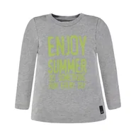 Bluzki damskie - Kanz, Bluzka chłopięca z długim rękawem, szara, rozmiar 80 - miniaturka - grafika 1