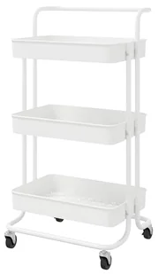 FORNOR Biała kelnerka na kółkach, plastik, 42 x 38 x 84 - Nerki - miniaturka - grafika 1