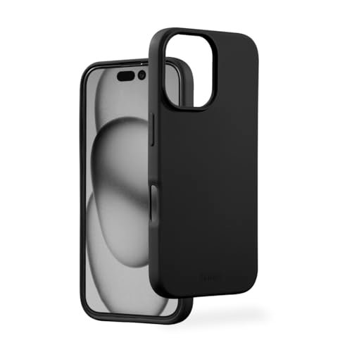 Hama Etui na telefon iPhone 16 (etui na telefon komórkowy, odporne na uderzenia, zarysowania, eleganckie etui ochronne z tyłu, miękkie, cienkie, miękka powierzchnia, kompatybilne z bezprzewodowym