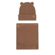 Czapki dla dzieci - Komplet czapka i komin Action Boy 8KF-001-AW24 Brązowy - miniaturka - grafika 1