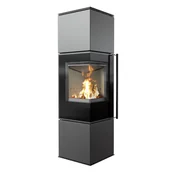 Piece wolnostojące - Piec stalowy koza REN M lewy, Ø 150 7 kW - miniaturka - grafika 1