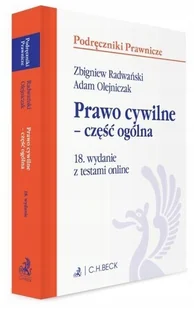 Prawo cywilne - część ogólna z testami online - Adam Olejniczak, Zbigniew Radwański - akademicki podręcznik - Prawo - miniaturka - grafika 1