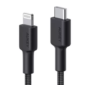 AUKEY kabel Lightning USB Typ C 2m nylon - Kable komputerowe i do monitorów - miniaturka - grafika 1