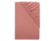 Prześcieradła - LIVARNO home Prześcieradło z dżerseju z gumką, 140-160 x 200 cm (Różowy) - miniaturka - grafika 1