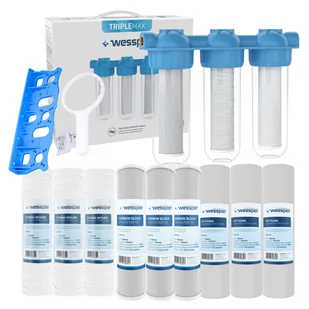 Wessper TripleMax Filtr wody 3 stopniowy narurowy 3/4'' + Zestaw filtrów - Uzdatniacze wody - miniaturka - grafika 1