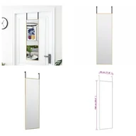 Lustra - vidaXL Lustro do drzwi Golden 30x100 cm szkło i aluminium - Lustro do drzwi - Lustro ścienne - Lustro wiszące - Lustro do garderoby - miniaturka - grafika 1