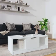 Ławy i stoliki kawowe - Lumarko Stolik kawowy, biały, 102x50x36 cm, materiał drewnopochodny - miniaturka - grafika 1