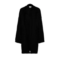 Swetry damskie - Aleva Damski długi kardigan z dzianiny z twistowym swetrem i dużymi klapami, akrylowy, czarny, rozmiar XS/S, czarny, XS - miniaturka - grafika 1