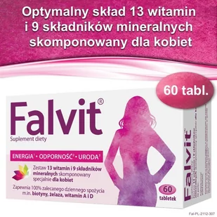 Jelfa S.A. Falvit witaminy dla kobiet, 60 tabl. - Witaminy i minerały - miniaturka - grafika 1