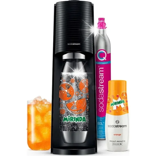 Saturator Do Wody Sodastream Terra Czarny Mirinda Edition 1 Butelka + Syrop