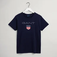 Koszulki męskie - Męska Koszulka z krótkim rękawem GANT SHIELD SS T-SHIRT 2003023.433 – Granatowy - miniaturka - grafika 1