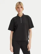 Koszulki i topy damskie - Calvin Klein Polo LV044E241G Czarny Relaxed Fit - miniaturka - grafika 1