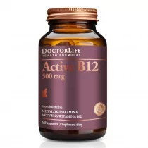 Doctor Life Active B12 aktywna witamina B12 500mg suplement diety 60 kapsułek - Suplementy naturalne - miniaturka - grafika 1