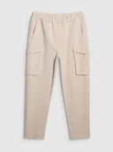 Spodnie męskie - Męskie spodnie casual cargo 4F 4FWSS25TTROM0990 - beżowe - miniaturka - grafika 1