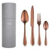 Zestawy sztućców - Verlo DESTELLO COPPER Zestaw 24 el. z tubą Verlo - miniaturka - grafika 1
