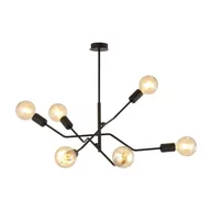 Lampy sufitowe - Emibig FRIX 6 BLACK 1126/6 nowoczesna lampa sufitowa żyrandol design 1126/6 - miniaturka - grafika 1