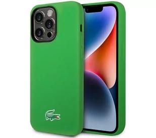 Lacoste LCHMP14LSLON Hardcase Silicone MagSafe do iPhone 14 Pro Zielony - Etui i futerały do telefonów - miniaturka - grafika 1