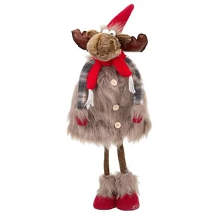 RENIFER ŚWIĄTECZNY DEKORACYJNY PLUSZOWY 67CM - Ozdoby bożonarodzeniowe - miniaturka - grafika 1