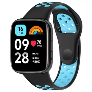 Pasek perforowany Vanfone do Xiaomi Redmi Watch 3 Active, niebiesko-czarny - Akcesoria do smartwatchy - miniaturka - grafika 1