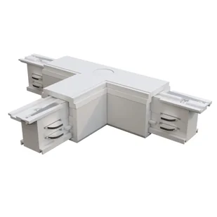 TRINITY łącznik T trójnik lewy biały do szyny 3-fazowej natynkowej - Lampy pozostałe - miniaturka - grafika 1