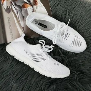 Buty sportowe slip on News W EVE211 (kolor Biały, rozmiar 37) - Slip on damskie - miniaturka - grafika 4