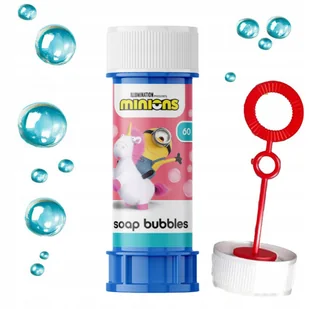 Duże kolorowe bańki mydlane dla dzieci Minionki 1 sztuk 60ml Świetna Jakość - Bańki mydlane - miniaturka - grafika 1
