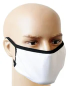 Maseczki ochronne i antywirusowe - Bawełniana biała maseczka na twarz - maska ochronna WIELORAZOWA MS-B2W - miniaturka - grafika 1