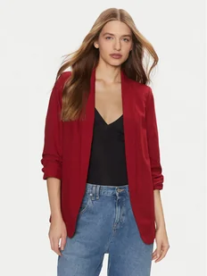 Pieces Marynarka Bosella 17090996 Czerwony Regular Fit - Marynarki i żakiety damskie - miniaturka - grafika 1