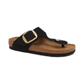 Klapki i japonki damskie - Birkenstock Skórzane japonki Gizeh Big Buckle LENB - miniaturka - grafika 1