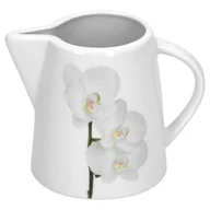 Dzbanki i imbryki - Van Well Vanda dzbanek na mleko z białą orchideą, 230 ml, nalewak, dzbanek na śmietankę, akcesoria do kawy, dekoracja kwiatowa, porcelana szlachetnej marki - miniaturka - grafika 1