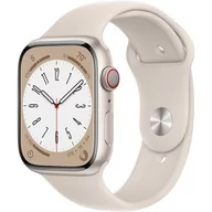 Smartwatch - Apple Watch 8 GPS + Cellular 45mm Aluminium MNK73CS/A Beżowy - miniaturka - grafika 1