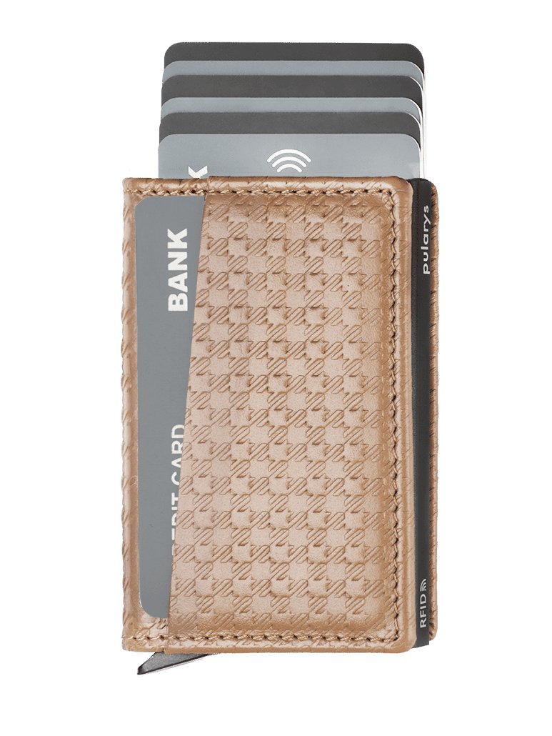 Portfel KANGOO - PEPIT Decor wykonany z delikatnej skóry Italia beżowy