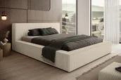 Łóżka - Besilio Möbel - Łóżko podwójne 140x200 Mozna - podstawa łóżka, szerokie ściany boczne, gruba tapicerka. - Beige & Tilia 03 - miniaturka - grafika 1