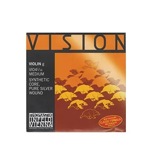 Thomastik Einzelsaite für 1/16 Violine Vision - G-Saite Kunststoffkern, Rein-Silber umsponnen, mittel - Akcesoria do instrumentów smyczkowych - miniaturka - grafika 1
