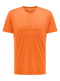 Koszulki sportowe męskie - Haglöfs Koszulka sportowa "Glee" w kolorze pomarańczowym - grafika 1