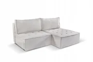 Narożniki - Sofa w kształcie L mini Bohoo narożnik tkanina Raven jasnobeżowy prawy - miniaturka - grafika 1